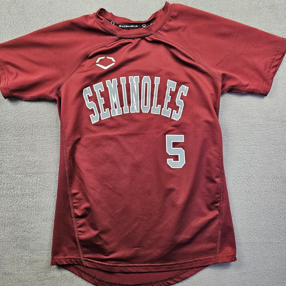 Florida Seminoles Baseball Jersey Shirt Youth Medium EVOSHIELD Maroon #5